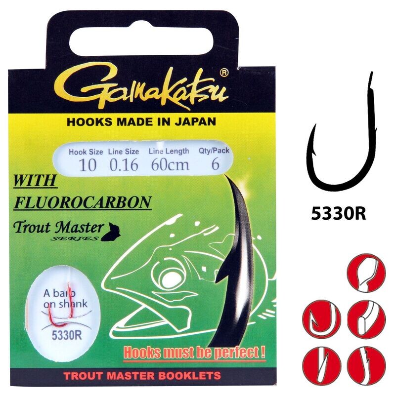Gamakatsu Trout Master Fluorocarbon onderlijn LS-5330 | 60cm