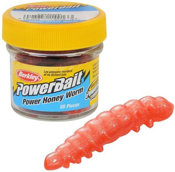 Berkley Powerbait Honey Worm | 2 kleuren 55 stuks per verpakking