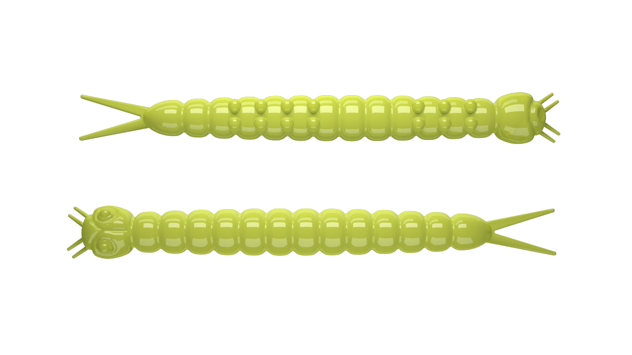 Libra Lures Slight Worm 38 mm | 15 stuks | Kaasgeur | 5 kleurvarianten
