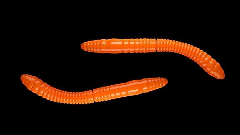 Libra Lures Fatty D Worm 75 mm | 8 stuks |Geur Bubblegum of Kaas | 4 kleurvarianten