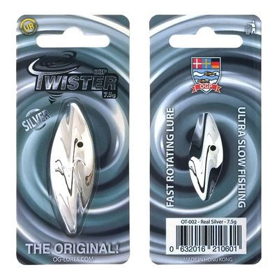 50% korting OG Praesten Twister Inline Forel Spoon | Zilver | 2 - 7,5 gram | UITVERKOOP