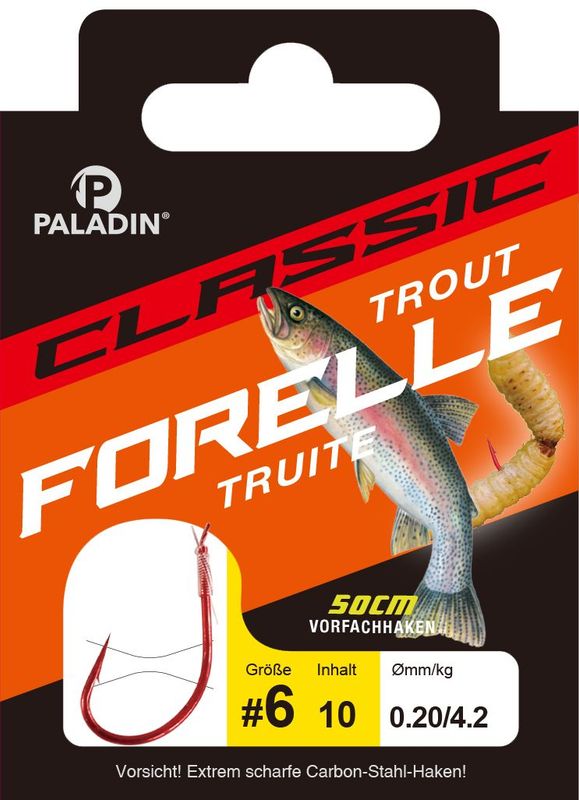 Paladin Classic forel onderlijn Lengte 50 cm  0.20 mm 0.18-0.16 mm