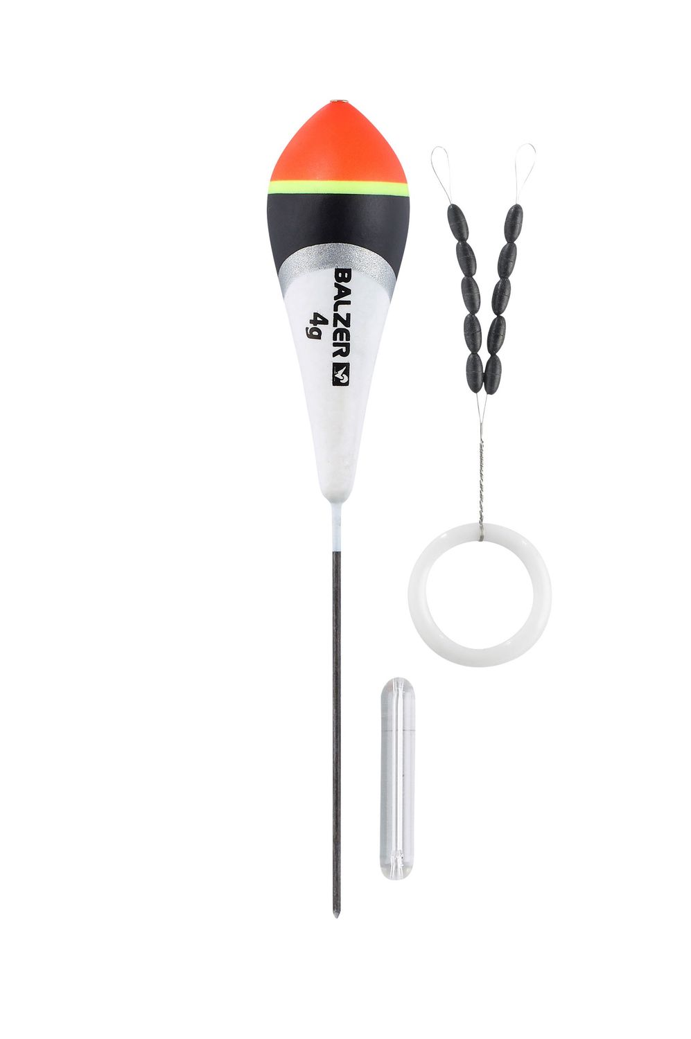 forellen dobberset A compleet met glaslood, wartel en gummistoppers
