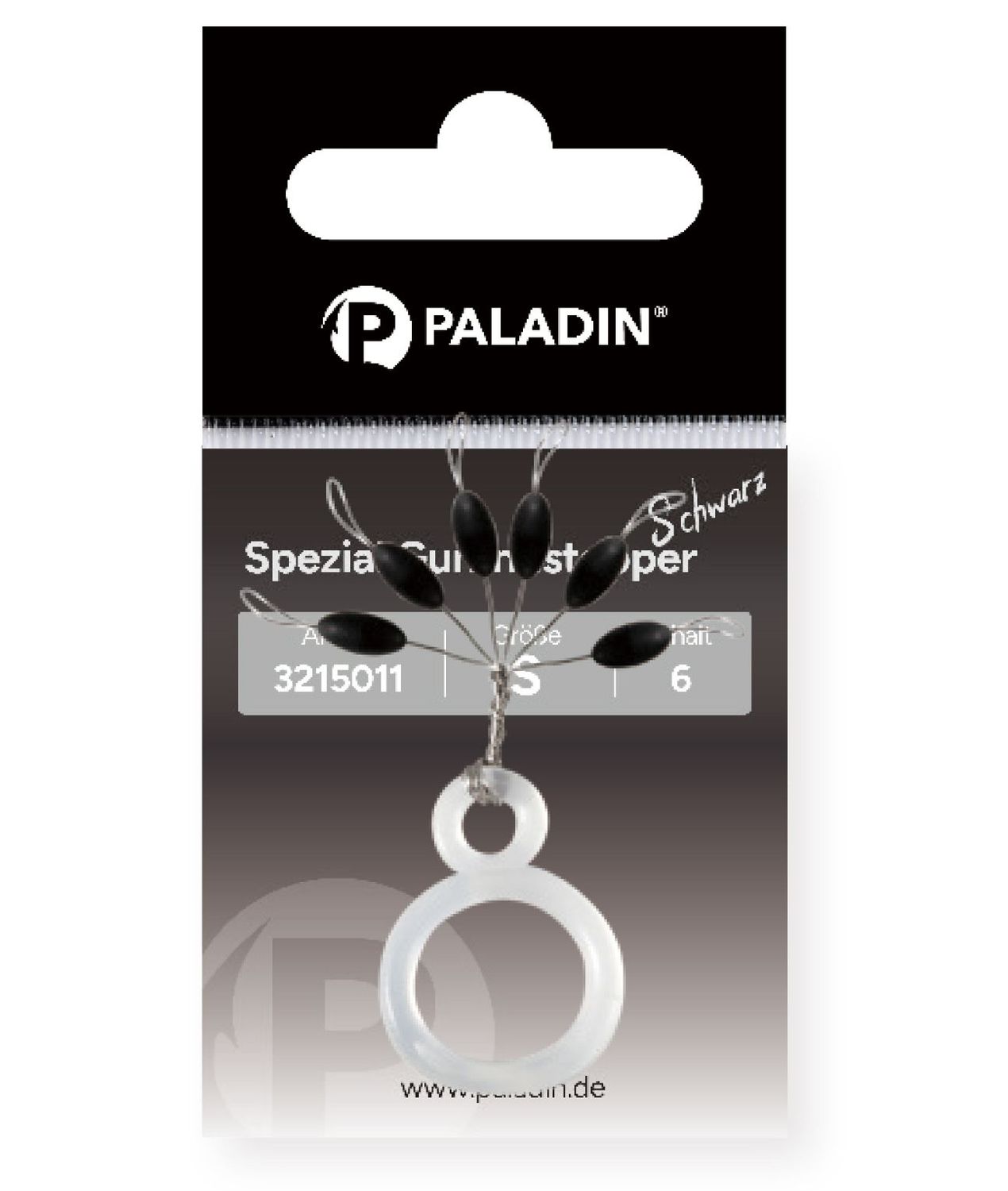 Paladin Gummistopper Zwart | Grootte S/M/L | 6 of 15 stuks voor het vissen op forel en zalmforel