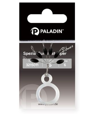 Paladin Gummistopper Zwart | Grootte S/M/L | 6 of 15 stuks voor het vissen op forel en zalmforel