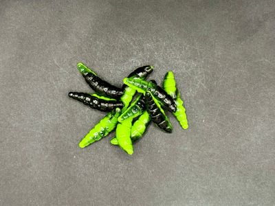 Forellen-Spezis | Mini Puff  Black Chartreuse 28 mm UV Active