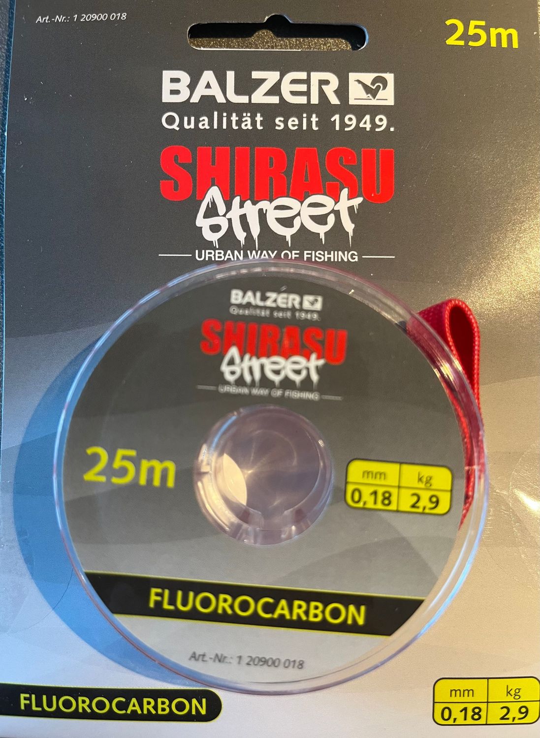 Balzer Shirasu fluorcarbon onderlijn 25 meter 0.16 tm 0.25 mm