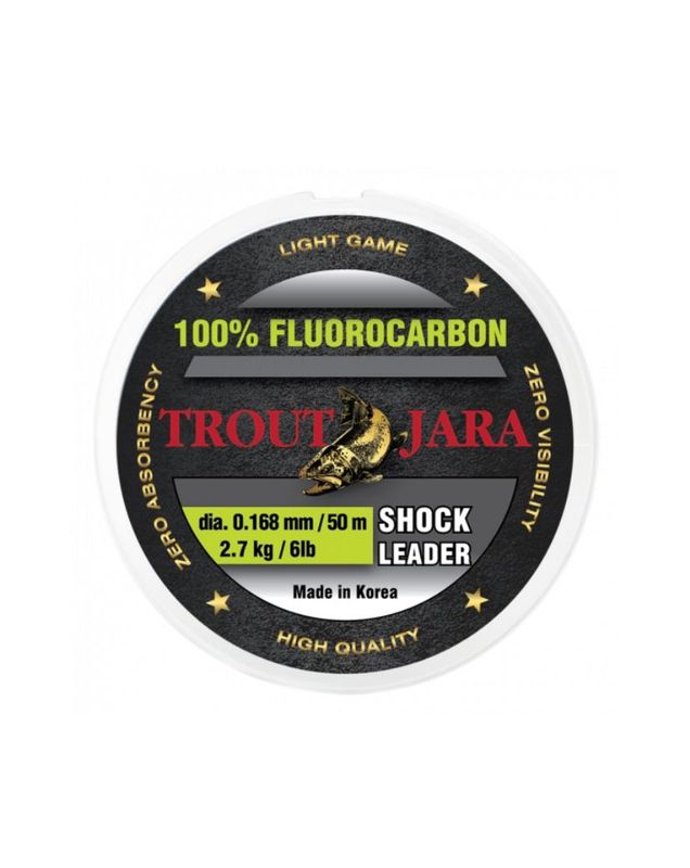 Trout Jara Fluor carbon shock leader onderlijn 50 meter Trout Jara Fluor carbon shock leader onderlijn 50 meter