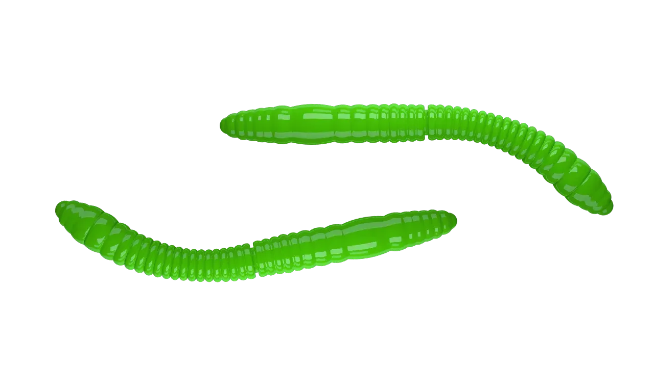 Libra Lures Fatty D Worm Tournament 55 mm | 12 stuks | Kaasgeur | 8 kleurvarianten