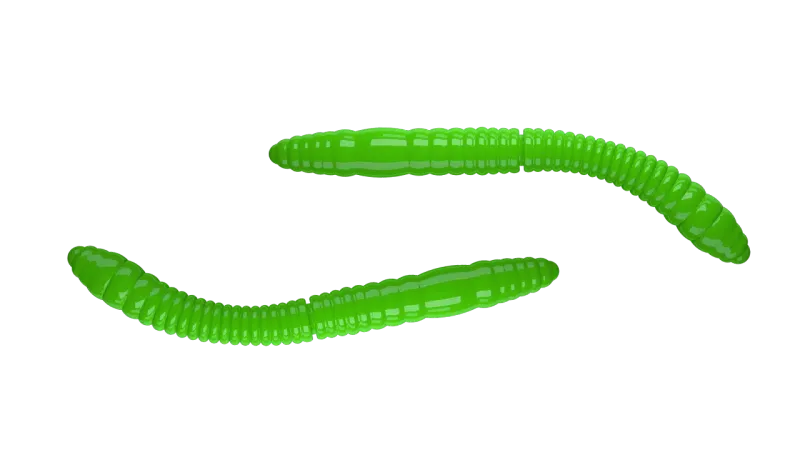 Libra Lures Fatty D Worm Tournament 55 mm | 12 stuks | Kaasgeur | 8 kleurvarianten