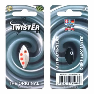 50% korting OG Praesten Twister Inline Forel Spoon | Wit/Zwart | 2 gram |UITVERKOOP
