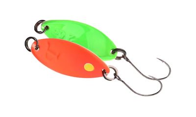 Spro Trout Master Incy Spin Spoon Orange Green en Zimba | 2.5 Gram