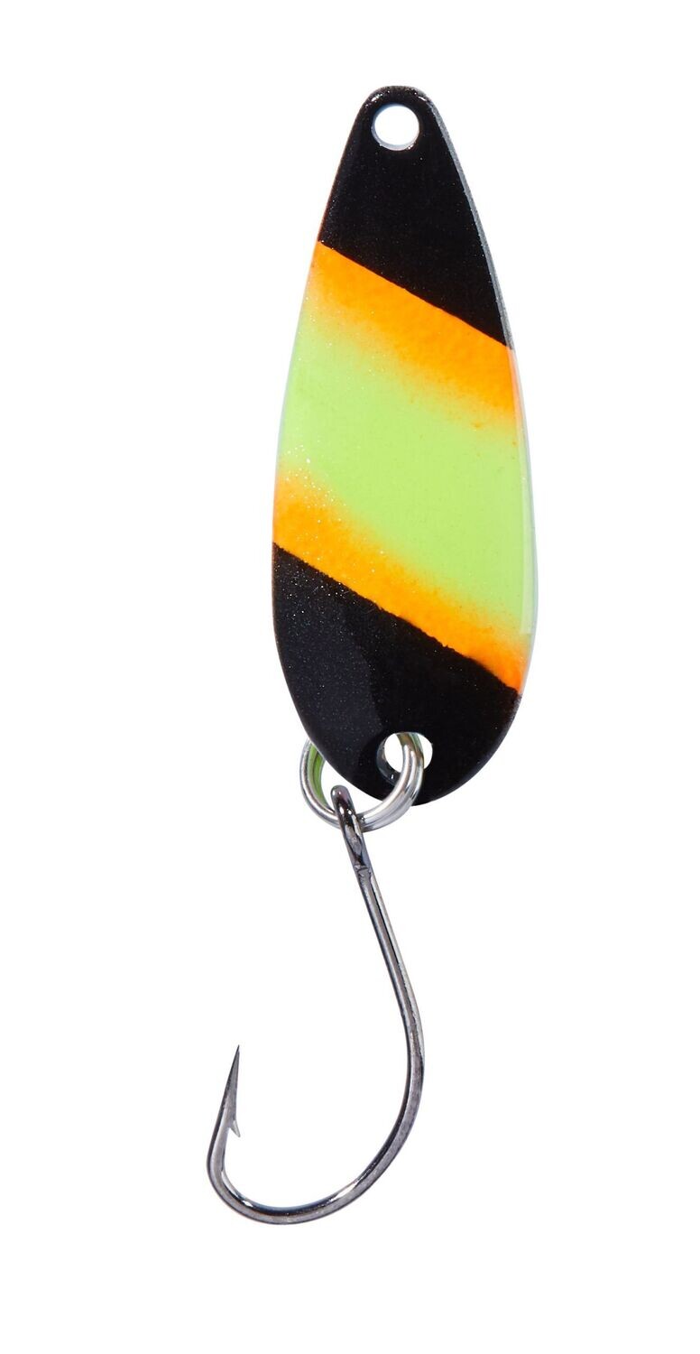 Balzer spoon Swindler 2.3 gram Zwart geel oranje of oranje geel pink