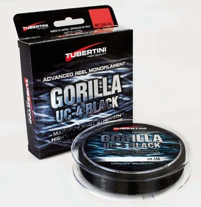 Tubertini Gorilla UC 4 Black forel hoofd lijn in 150 of 350 m voor het forelvissen