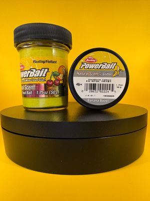 Berkley Powerbait Banana in Sunshine Yellow en Fluo Green Berkley Powerbait Banana in Sunshine Yellow en Fluo Green