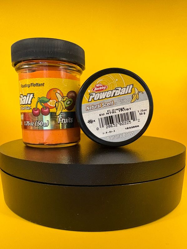 ​Berkley Powerbait  Banana in fluo Yellow en Fluo orange