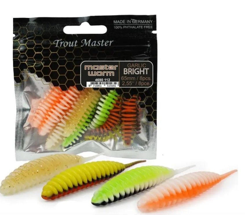 MIX Pack Master Worm 65 mm van Spro Trout Master