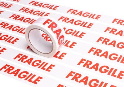 48mm Fragile printed PP tape low noise