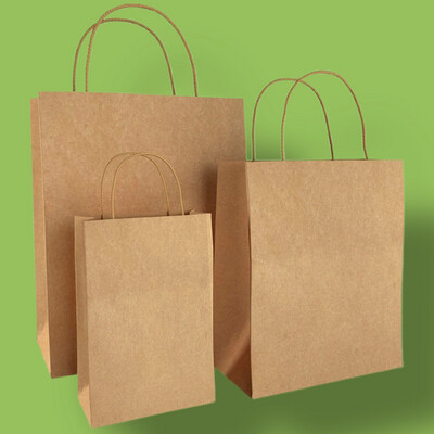 Paper Carrier Bag with Twist Handle Brown 240mm x 110mm x 310mm