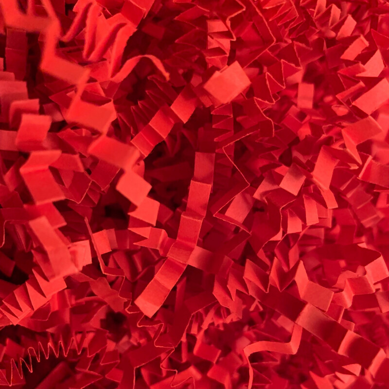 Zig Zag Shredded Paper Red 4mm 