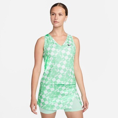 Nike Court Victory Printed Top Green Glow