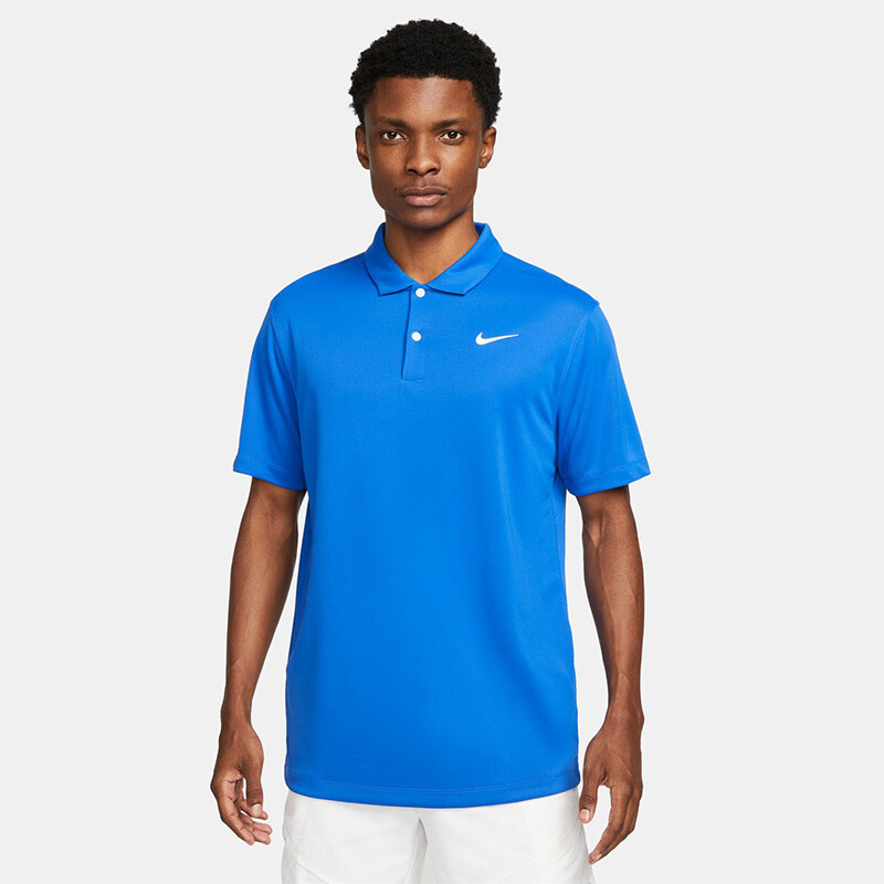 Nike Court Dri-FIT Solid Polo Royal