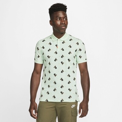 The Nike Printed Polo Slim Mint Green