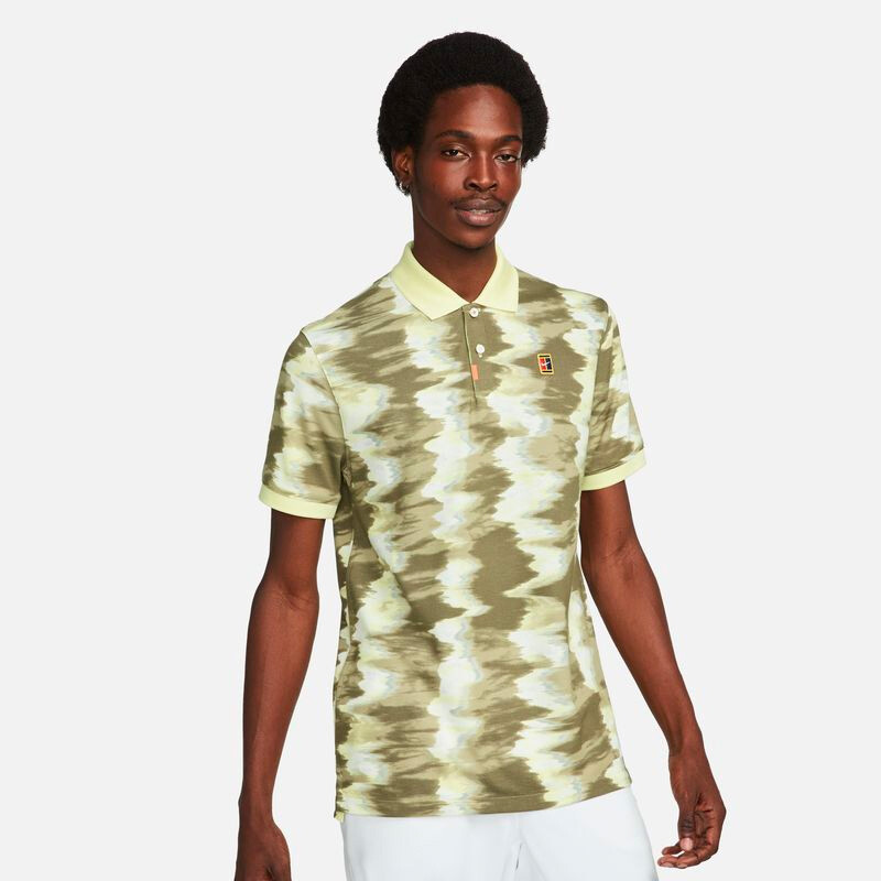 The Nike Printed Polo Slim Medium Olive
