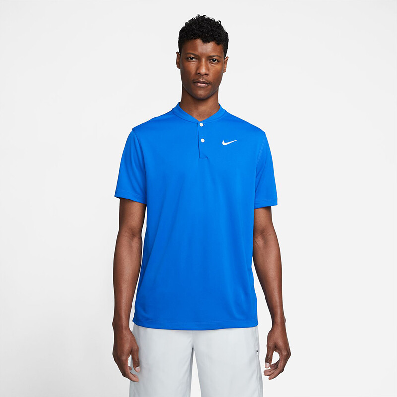 Nike Court Dri-FIT Blade Solid Polo Royal