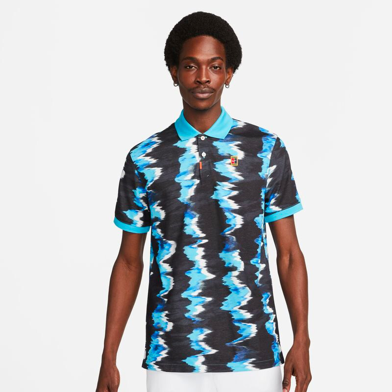 The Nike Printed Polo Slim Baltic Blue