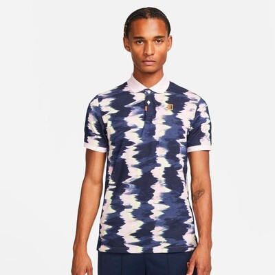 The Nike Printed Polo Slim Pink Foam