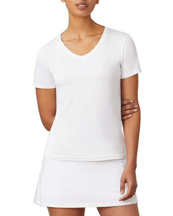FILA Essentials Short Sleeve V-Neck White