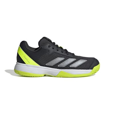 Adidas Courtflash k - Kids&#39; (Carbon/Lucid Lemon/Silver)