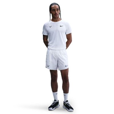 Nike Court Advantage Rafa 7&quot; Short - Men&#39;s (White/Diffused Blue)