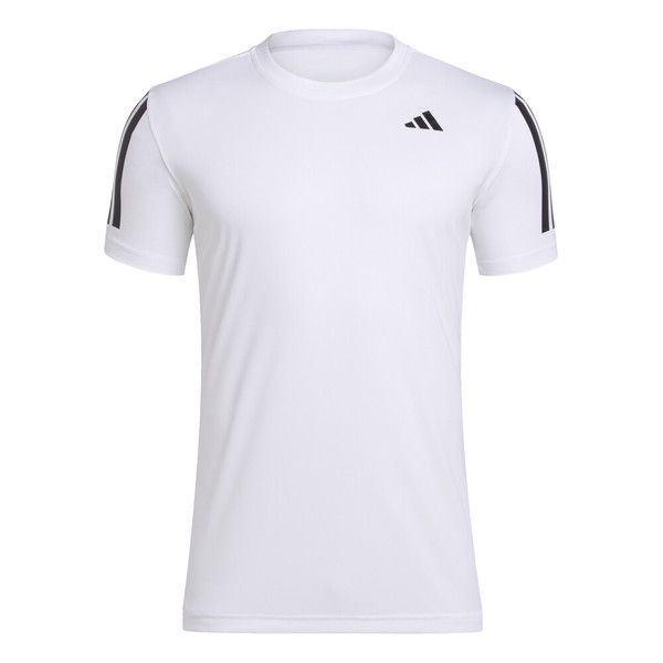 Adidas Club 3 Stripe Tee (White)