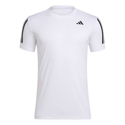 Adidas Club 3 Stripe Tee (White)