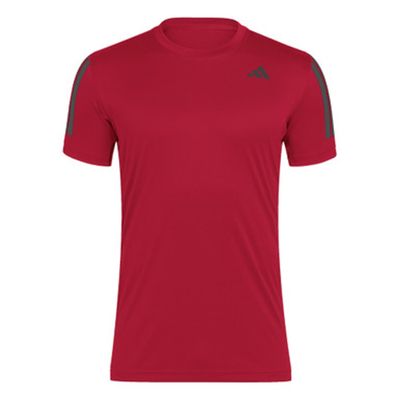 adidas Club 3 Stripes Tee - Men&#39;s (Better Scarlet)