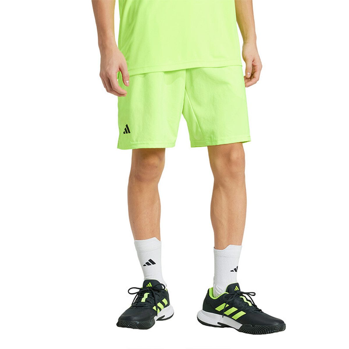 adidas Club 3 Stripes 7&quot; Short - Men&#39;s (Lucid Lemon)