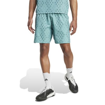 adidas Club Graphic 7&quot; Short -Men&#39;s (Powder Teal/Preloved Teal)