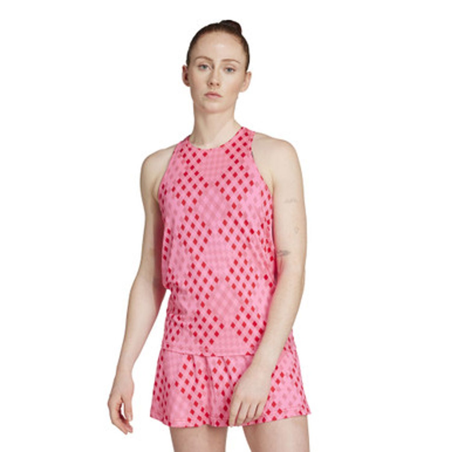 adidas Club Graphic Tank - Women&#39;s (Lucid Pink/Better Scarlet)