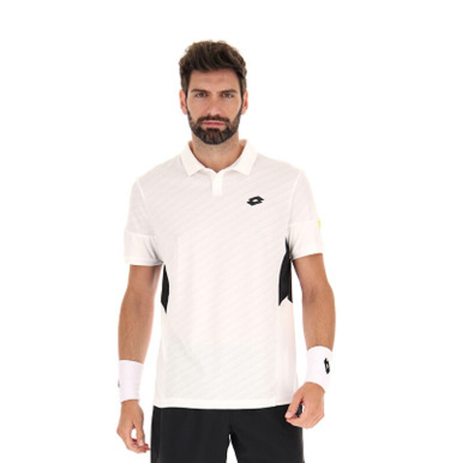 Lotto Tech 1 D1 Polo - Men&#39;s (White/Green)