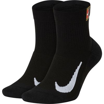 Nike Multiplier Max Ankle Socks (2x) (Black)