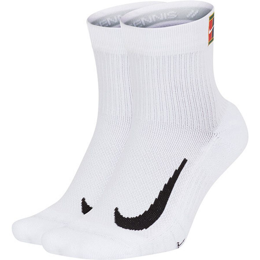 Nike Multiplier Max Ankle Socks (2x) (White)