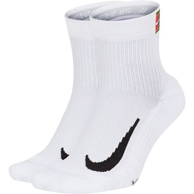 Nike Multiplier Max Ankle Socks (2x) (White)