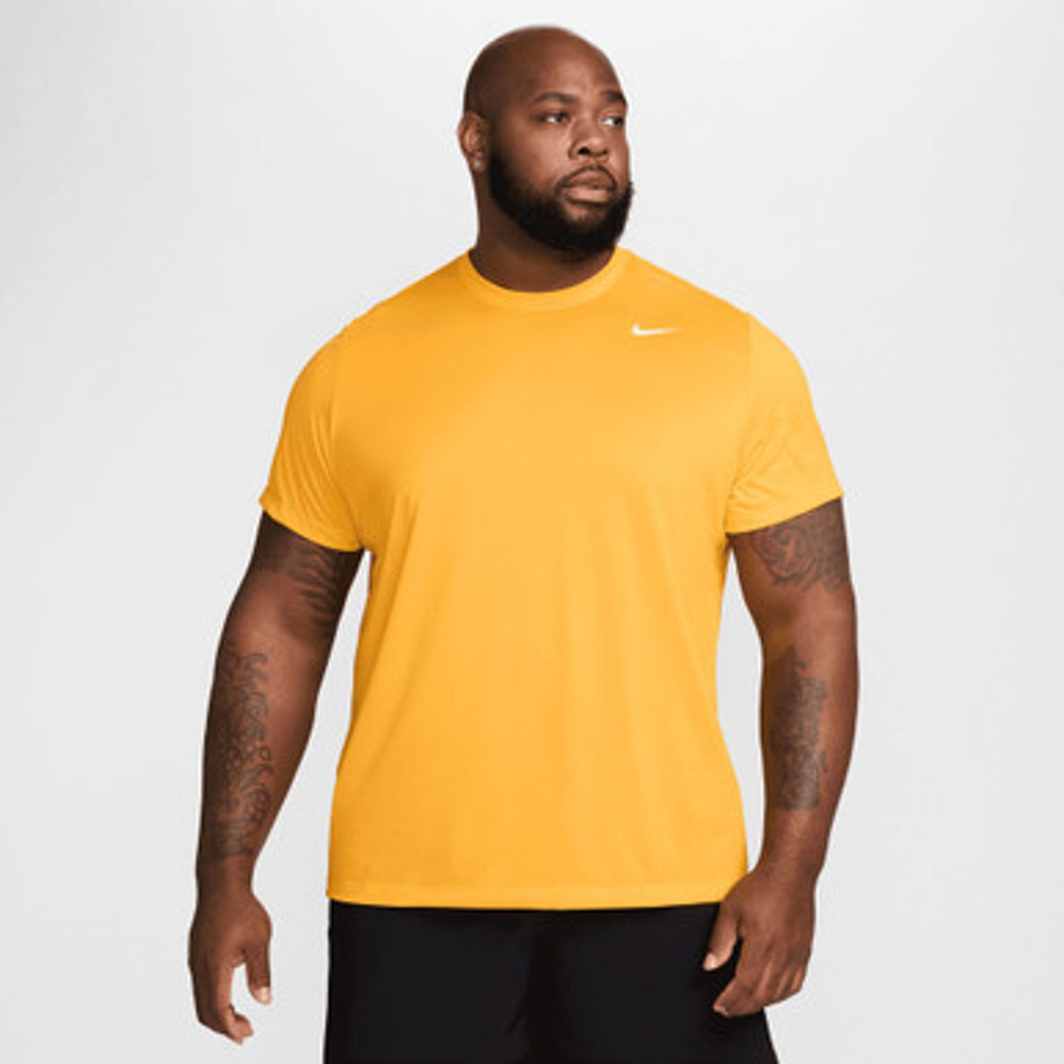 Nike Dri-FIT Legend Short Sleeve Tee - Men&#39;s (Gold/White)