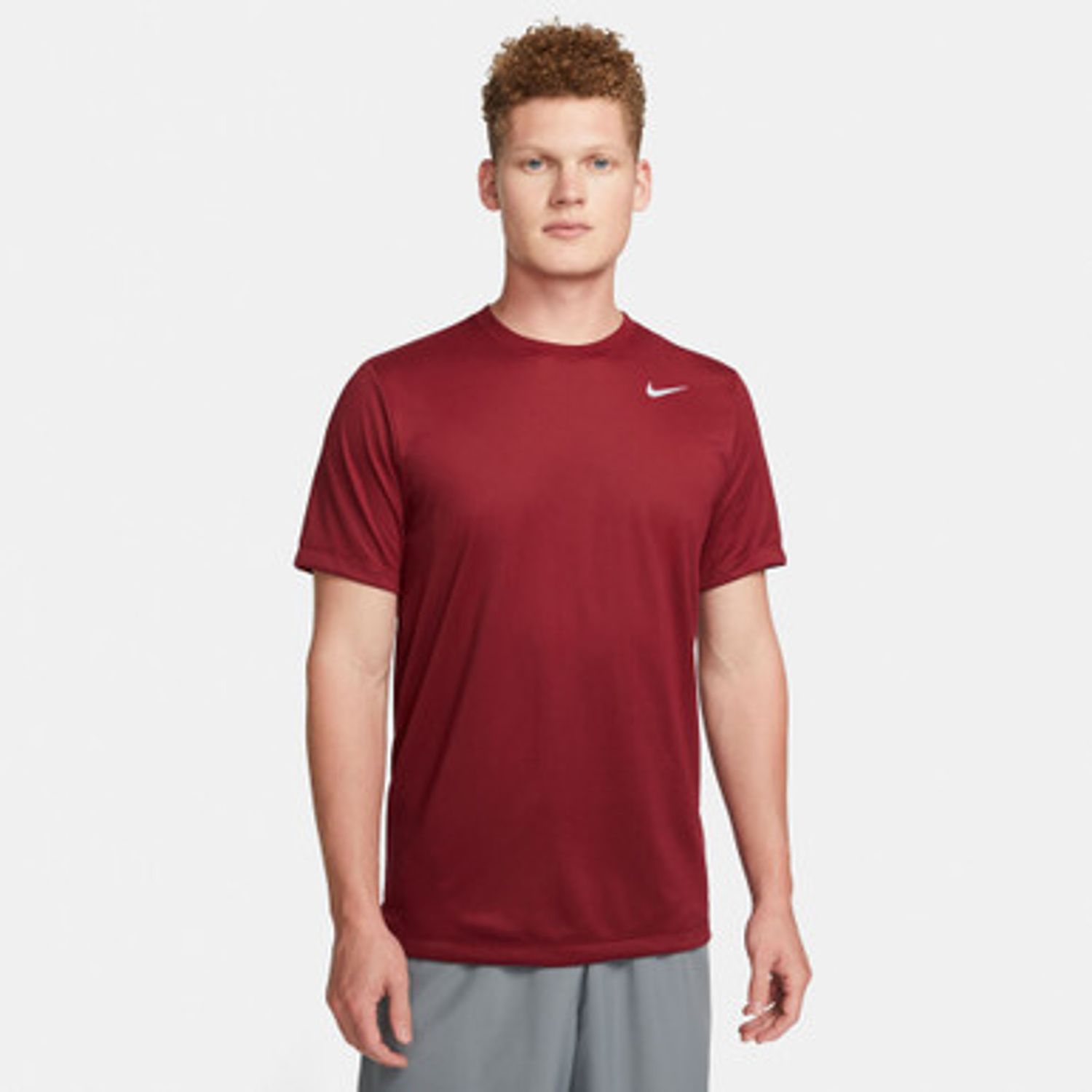 Nike Dri-FIT Legend Short Sleeve Tee - Men&#39;s (Maroon)
