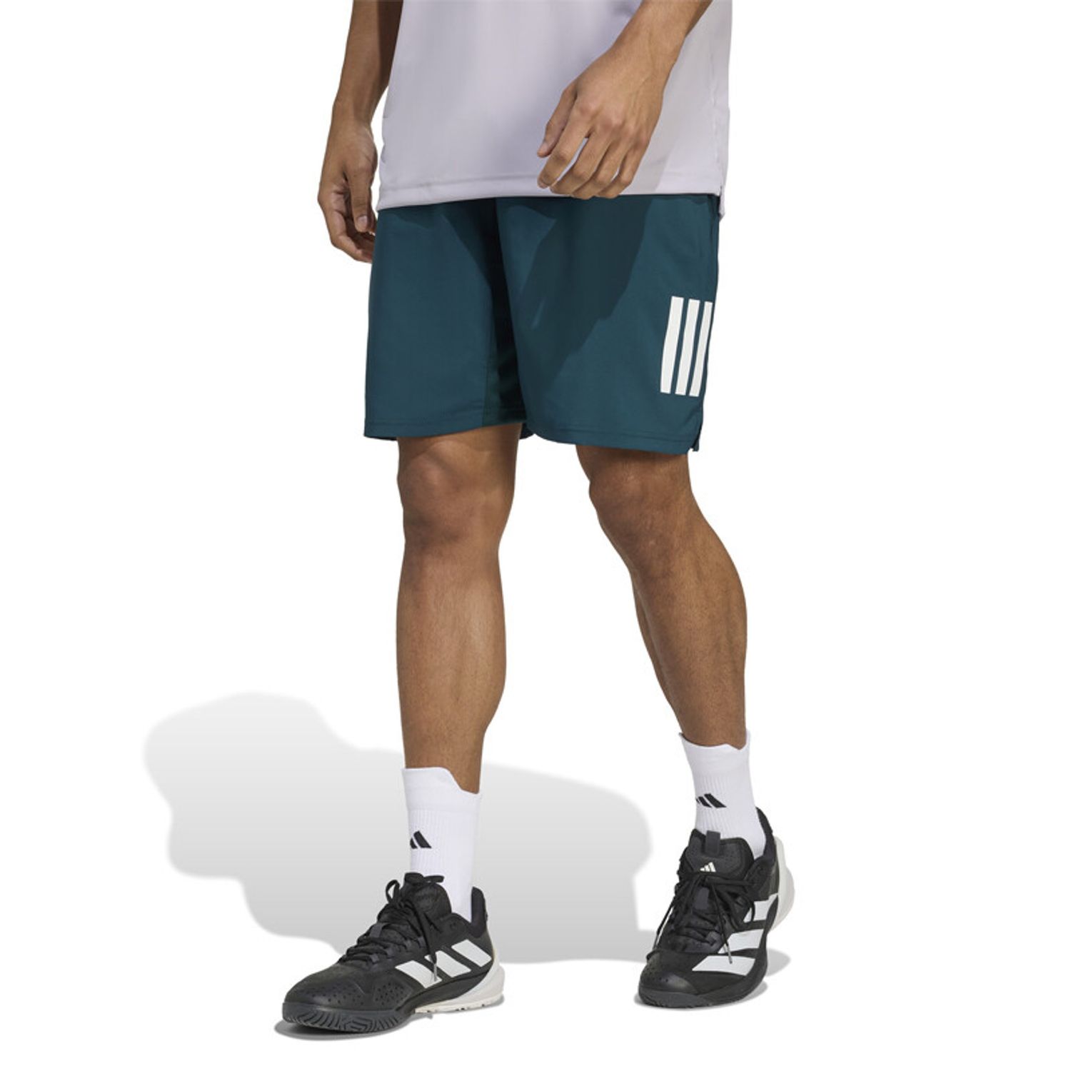 adidas Club 3 Stripes 7&quot; Short - Men&#39;s (Aurora Ivy)