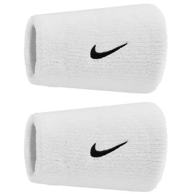 Nike Swoosh Classic Doublewide Wristbands (2x) (White)