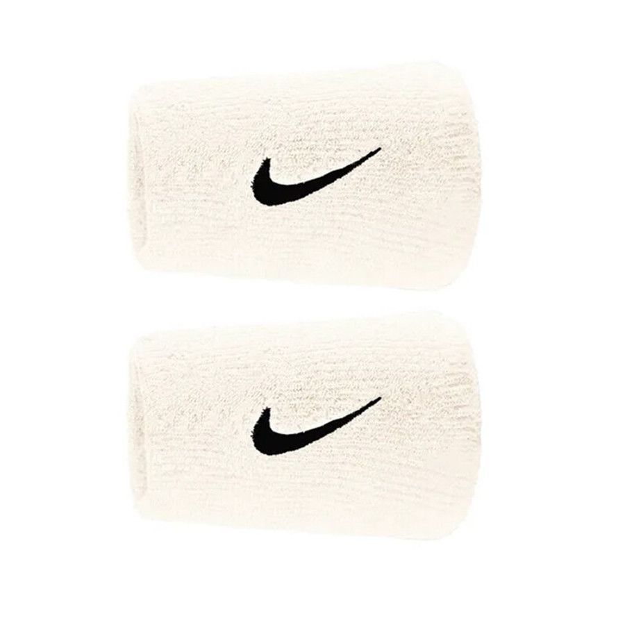 Nike Tennis Premier Double Wristbands (2x) (Pale Ivory/Black)
