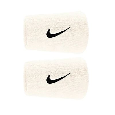 Nike Tennis Premier Double Wristbands (2x) (Pale Ivory/Black)